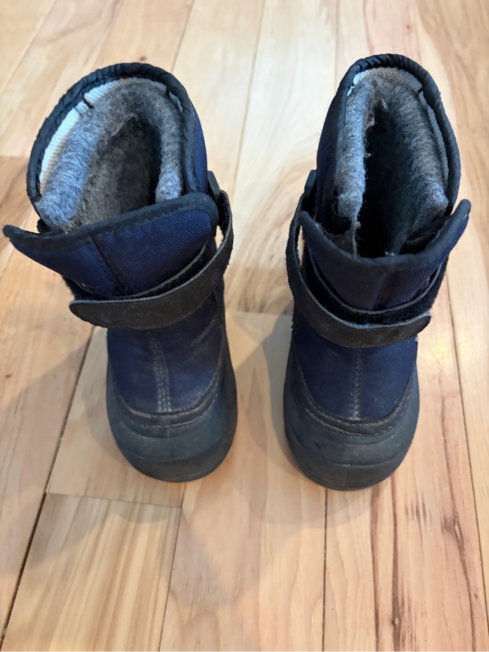 L.L. Bean Kids Navy Blue Fleece-Lined Winter Boots